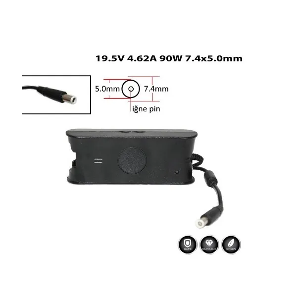 Dell Notebook Adaptör 90 Watt 19.5V 4.62 A 7.4 X 5.0 mm  (HD706)