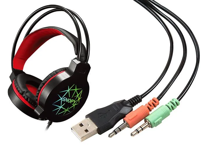 Snopy SN-GX7 CRAZY Siyah Ledli Mikrofonlu Oyuncu Kulaklığı