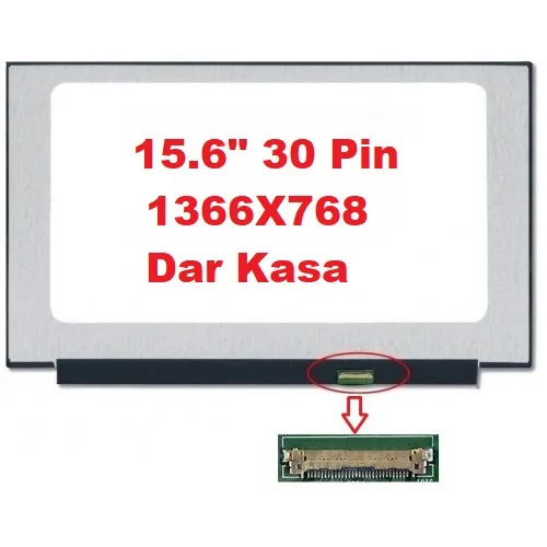 B156XTN08.1 B156XTN08.0 15.6 Notebook Lcd Ekran Panel (Slim Led 30 Pin Dar Kasa 1366 * 768)