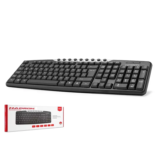 Hadron HR803 Q Usb Kablolu Multimedya Klavye Siyah