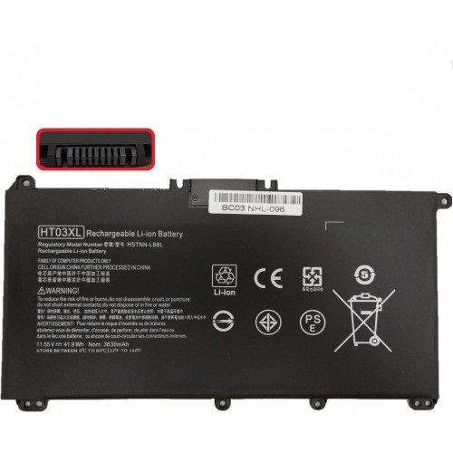 HP 15-DA1045NT 6LH33EA HT03XL Notebook Batarya 11.55v 41.9Wh