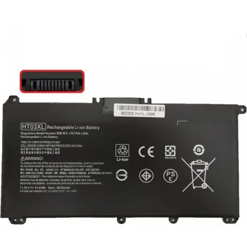 HP 15-DA1045NT 6LH33EA HT03XL Notebook Batarya 11.55v 41.9Wh