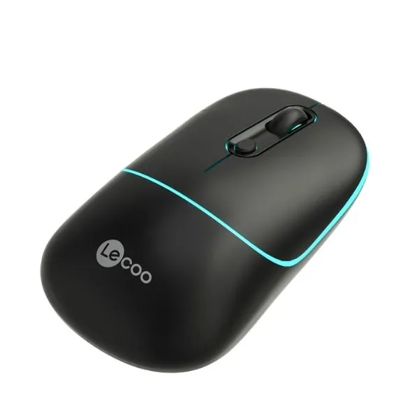 Lecoo WS210 Wifi+ Bluetooth 1600 Dpi Şarjlı Sessiz Kompakt Kablosuz Optik Mouse Siyah