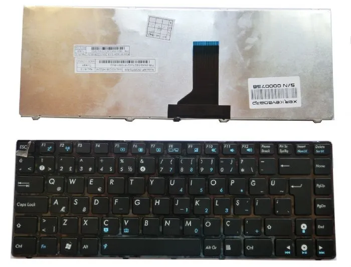 ASUS K42 A42 K42D K42J A42J K42F A42D A42F A42J X44H KLAVYE TÜRKÇE