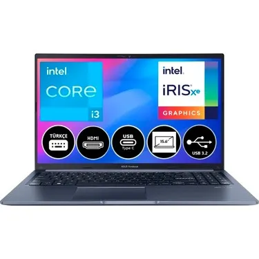 Asus Vivobook 15 X1502ZA-EJ1479 Intel Core i3 1215U 8GB 512 GB SSD FreeDos 15.6 FHD Taşınabilir Bilgisaya