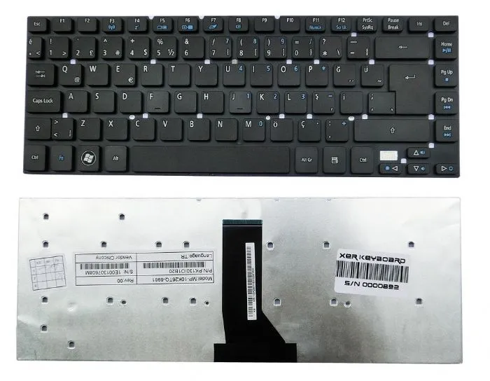 Acer 4755, Acer 3830T, Acer 3830TG, Acer 4830T, Acer 4830TG Klavye Türkçe