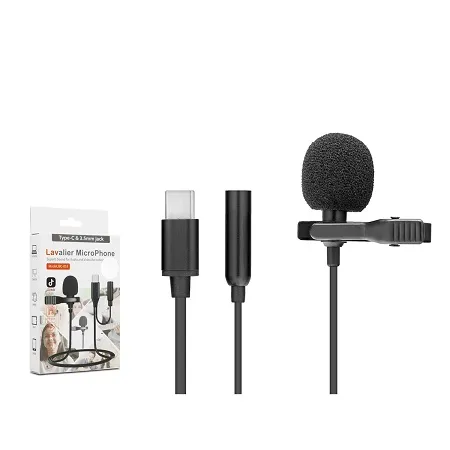 HADRON HD571 MİKROFON YAKA TELEFON AUX 3.5MM 90CM 3 BOĞUMLU