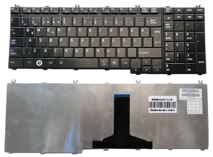Toshiba Qosmio F60-146, X300-13O, F750-10L Klavye (Siyah) MP-06873US-930 