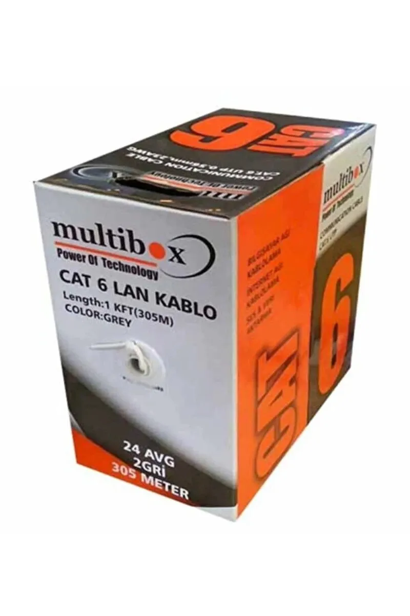 Multibox Cat6 Ethernet UTP 23 AWG 305 Metre Network Kablo