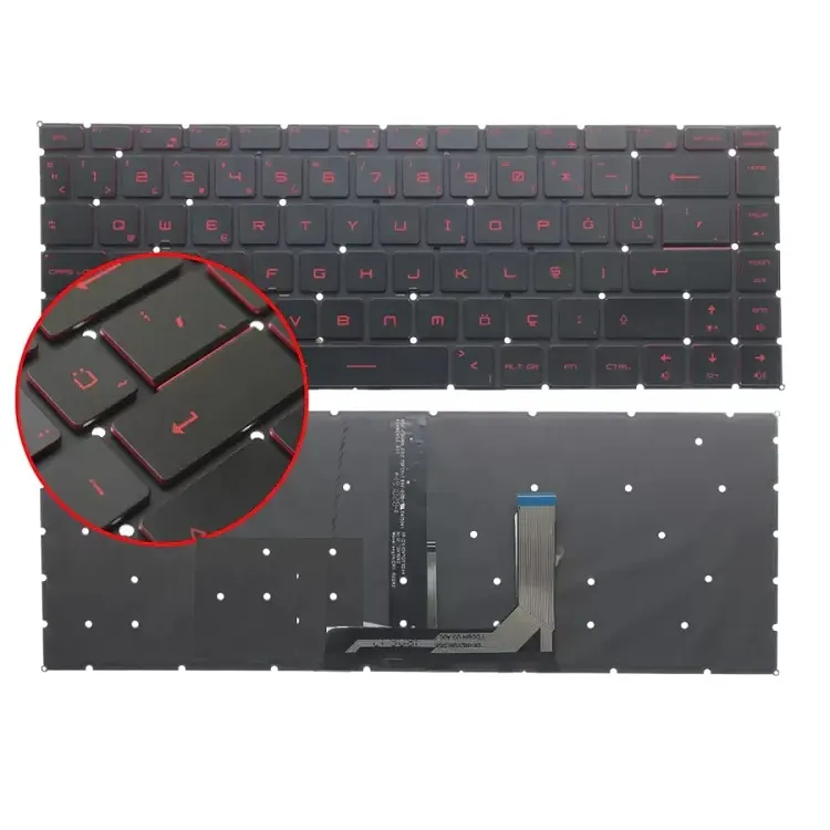 Msi GF63 8RC-473XTR Notebook Klavye (Siyah TR Aydınlatmalı)