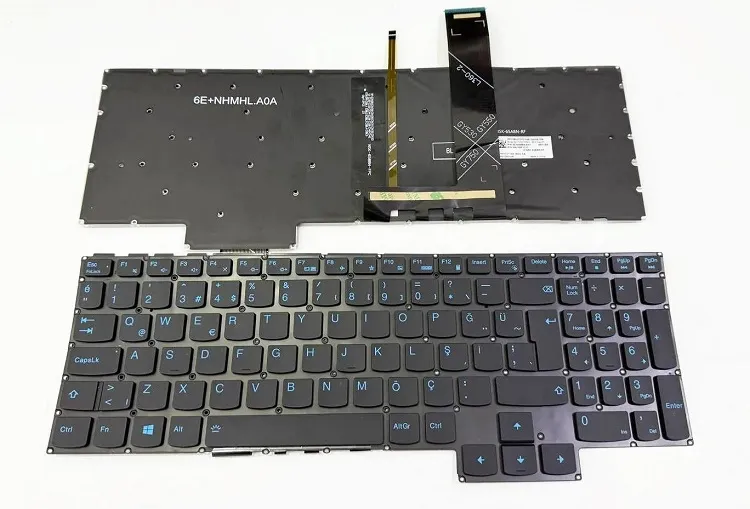 Lenovo ideapad Gaming 3-15ARH05 Notebook Klavye (Siyah Aydınlatmalı TR Beyaz Tuş)