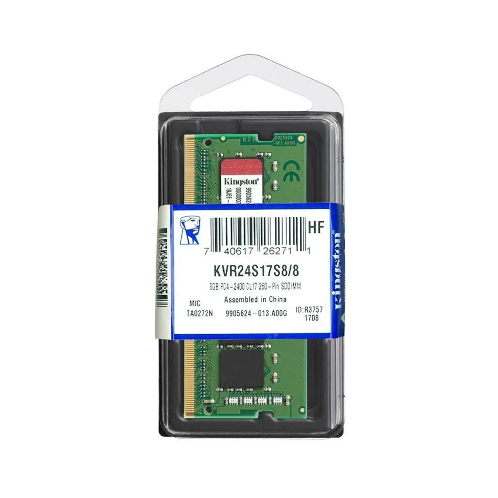 KINGSTON 8GB DDR4 2400MHz CL17 Notebook Ram KVR24S17S8/8