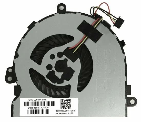HP 250 G7, 255 G7 15-DA, 15-DB, TPN-C135, TPN-C136 L20474-001 DC28000JLF0 Cpu Fan