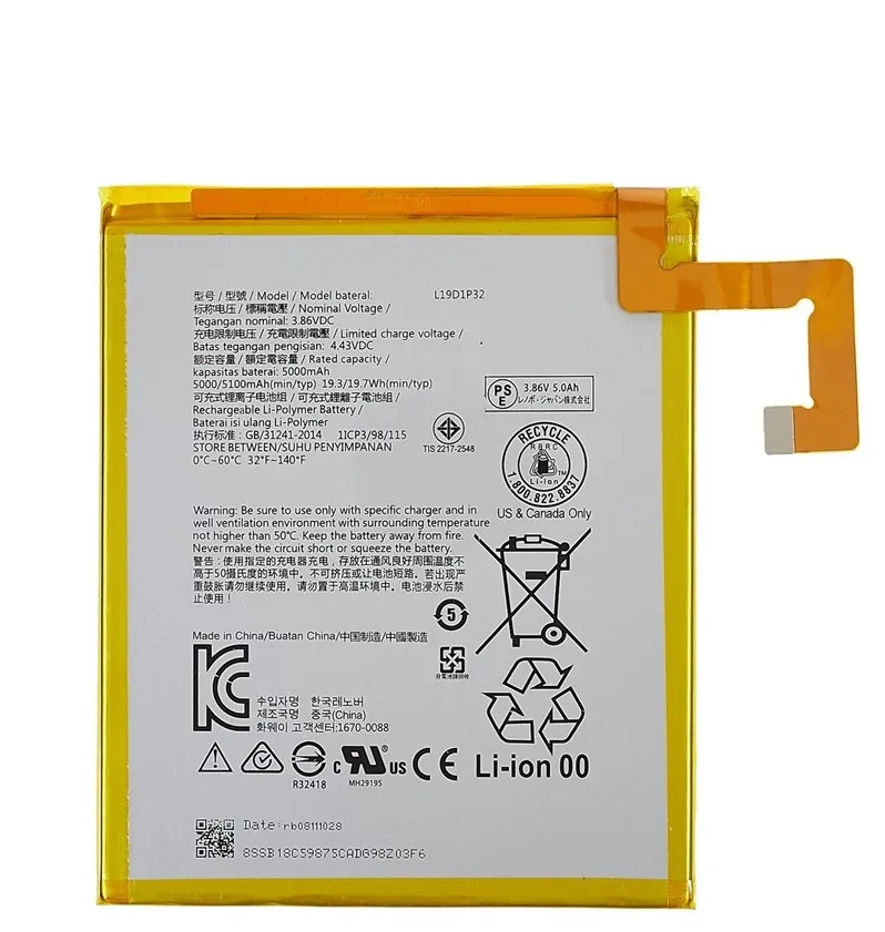 Lenovo Tab M10 3.Nesil TB328FU TB328XU Tablet Batarya Pil