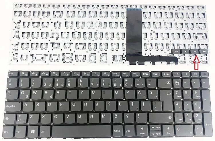 Lenovo ideapad V15 G2 ITL, Thinkbook 15-Iml 20Rw 15ITL6, 3 15ALC6, L3-15ITL6 S340-15IML 81NA, V330-15IKB 81AX Notebook Klavye
