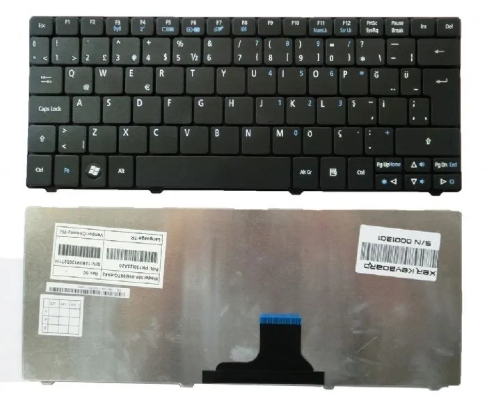 Acer ZA3 Aspire One 1551 Aspire One 753 Aspire 721 Aspire One 722 Aspire One 751H Acer Ferrari One 200 Klavye Türkçe