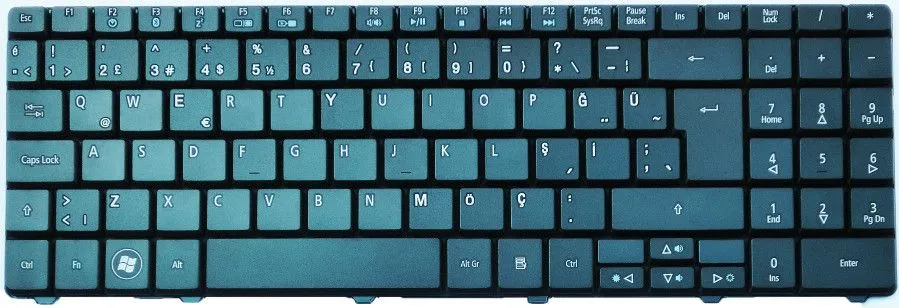 Acer Aspire 5732 5732Z 5732ZG 5332 5334 5734 5734Z 5516 5517 5532 5534 eMachines E430 E525 E625 E627 E628 E630 E725 Klavye tuş Takımı Grundig Klavye e