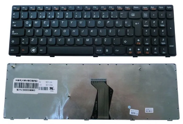 Lenovo Z570 Lenovo V570 Lenovo B570 Lenovo B570A Lenovo B570G Lenovo B575 Lenovo B580 Lenovo B590 Lenovo V570C Lenovo Y570 KLAVYE TÜRKÇE 9Z.N5SSW.A0T 