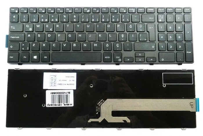 Dell P51, P51F001, P51F, P51F004 Notebook Klavye (Siyah TR)