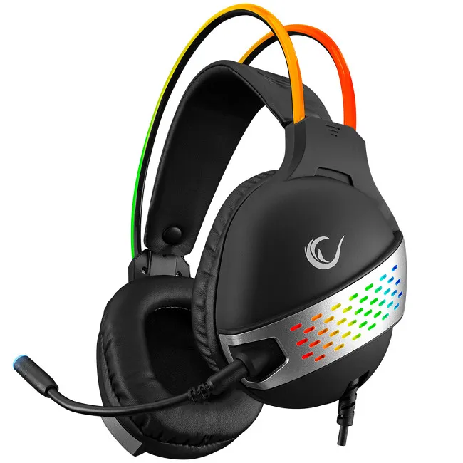 Rampage RM-K37 BLACK EAGLE Siyah USB 7.1 RGB Headband Gaming Mikrofonlu Oyuncu Kulaklığı