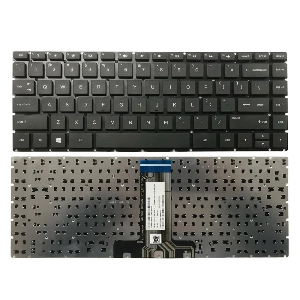HP Pavilion 14-bs, 14-bf, 14-bp Notebook Klavye TR Siyah