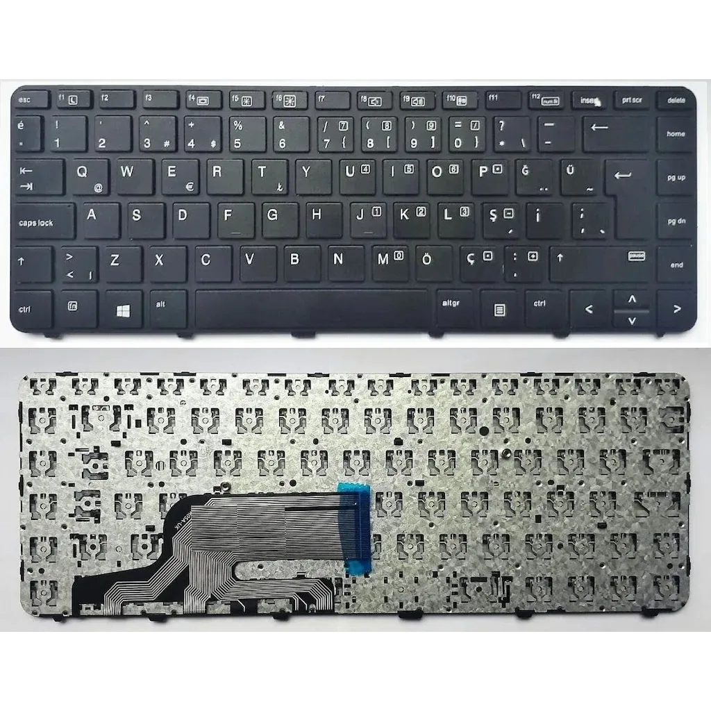 HP Probook 430 G3, 450 G4 Notebook Klavye (Siyah TR)