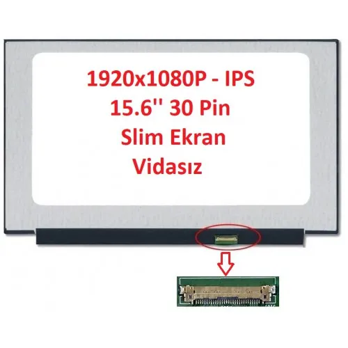 HP Pavilion 15-DK0015NT 7DQ77EA Gaming Notebook Lcd Ekran (Full Hd IPS Slim Led Lcd Panel 1920X1080 Dar Kasa)