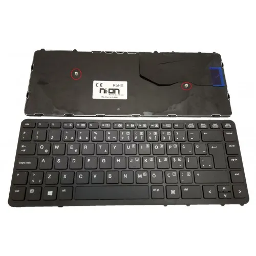 Hp Elitebook 840 G1, G2 Notebook Klavye (Siyah TR)