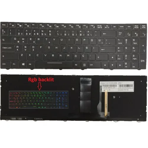 Monster Abra A5 V12.1.1 Abra A5 V12.1.6 Notebook Klavye (Siyah RGB Aydınlatmalı TR)