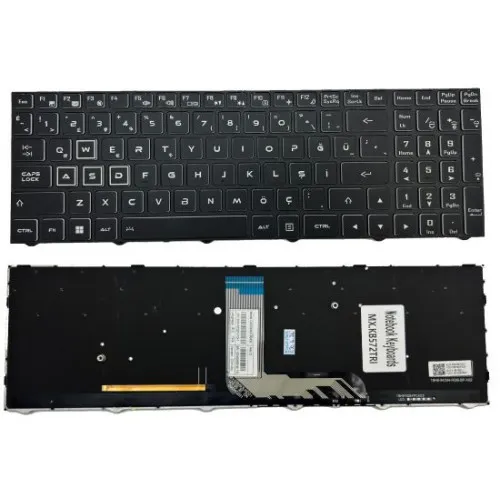 Monster Abra A7 V12 A7 V13 A5 V16 Notebook Klavye (Siyah RGB Aydınlatmalı TR Aydınlatmalı)