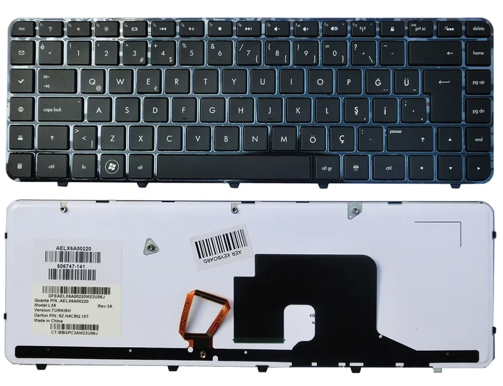 Hp Dv6-3000, Hp Dv6-3100 Klavye Türkçe (Işıklı) AELX6A00220 LX6 LX8