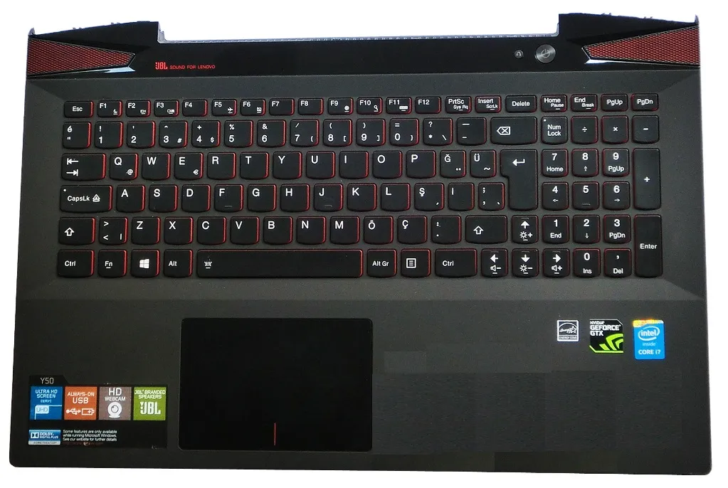 Lenovo Y50-70, Lenovo 20378 Klavye Türkçe Kasalı Orjinal