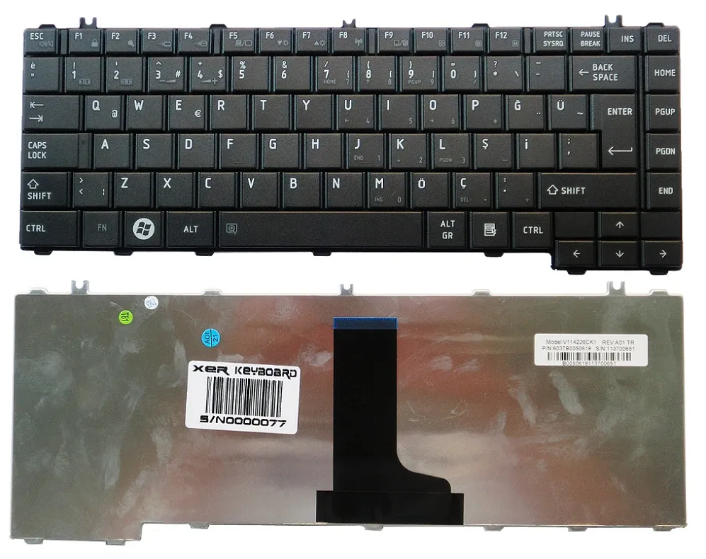 Toshiba L600, Toshiba L600D, Toshiba C600, Toshiba C640, Toshiba L630, Toshiba L640, Toshiba L700, Toshiba L735 Klavye Türkçe NSK-TM0SV V114226CK1