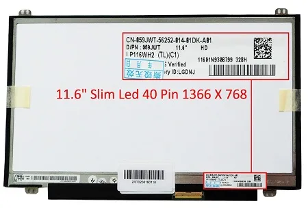 Lg 11.6 40 Pin Slim Led 1366X768 LP116WH2 TL C1 B116XW03 V.2 N116BGE-L41 Lcd Panel