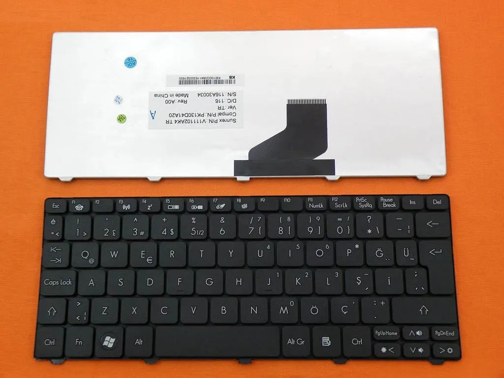 Packard Bell ZE6, Packard bell ZE7, Packard Bell ZH9, Packard Bell NAV70, Packard Bell PAV70, NAV70, NAV80, PAV80, LT21 Klavye Türkçe V111102AK4