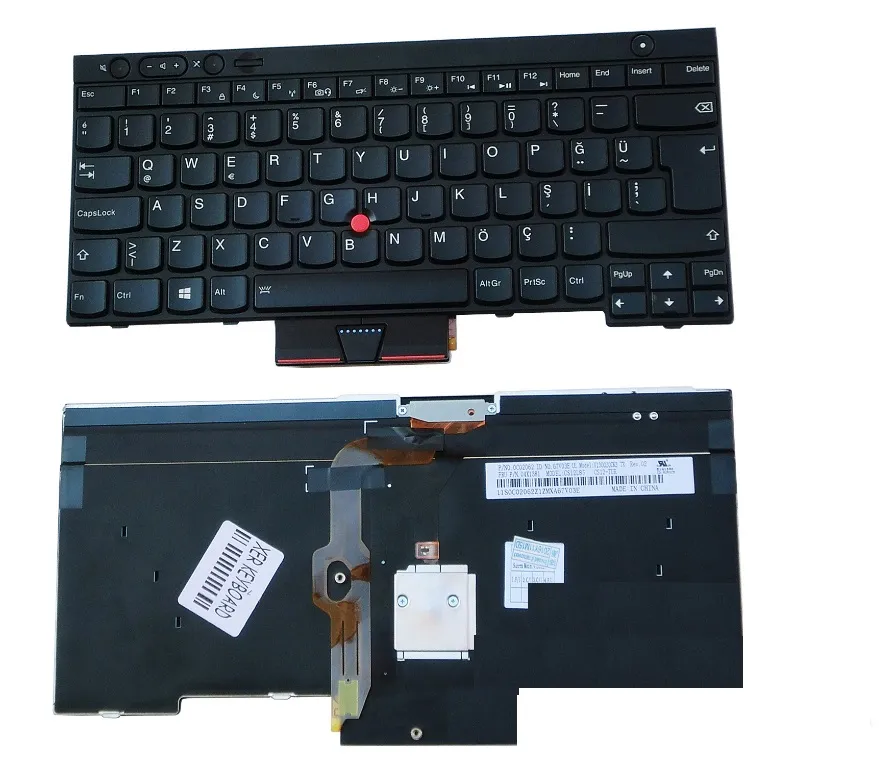 Lenovo T430, Lenovo T430S, Lenovo T430I, Lenovo X230, Lenovo X230T, Lenovo X230I, Lenovo T530, Lenovo T530I, Lenovo W530 Klavye Türkçe Işıklı CS12-TUR