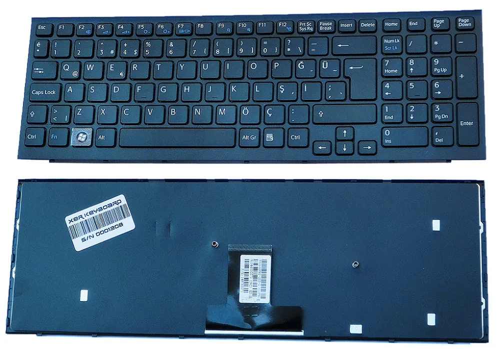 Sony Vaio VPC-EB VPCEB PCG-71211L PCG-71211W PCG-71211M PCG-71212L PCG-71311L Siyah Klavye TuşTakımı Q-Türkçe 
