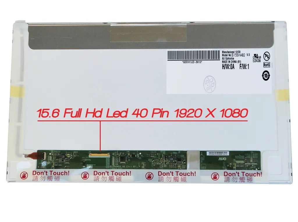 LTN156HT01-201, LTN156HT01 201 40 PİN Full HD Led Lcd Panel 1920X1080