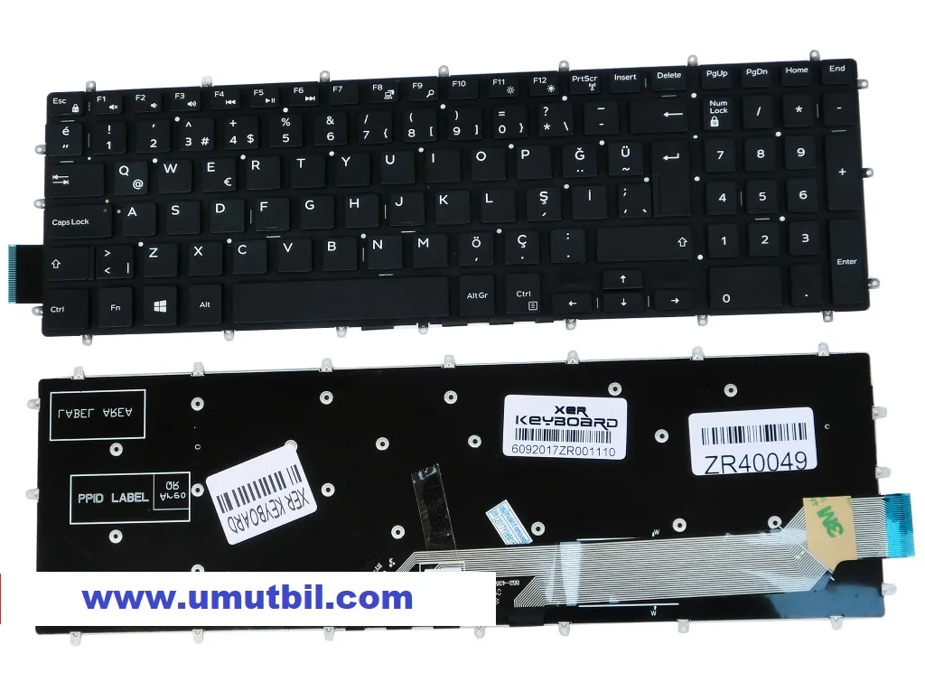 Dell Vostro 3580 P75F010 P75F Notebook Klavye Türkçe
