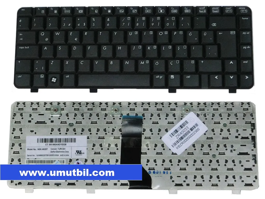 Hp Dv2000 V3000 Klavye Türkçe Nsk-H520t 9J.N8682.20T Mp-05586Tq64421 904Y007c0t