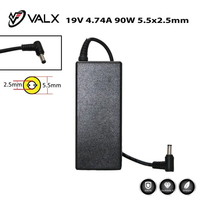 Toshiba 90 Watt 19V 4.74A 5.5 X 2.5 mm. Notebook Adaptör