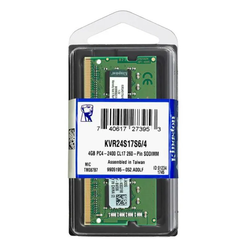 Kingston 4GB DDR4 2400MHz CL17 Notebook Ram KVR24S17S6/4