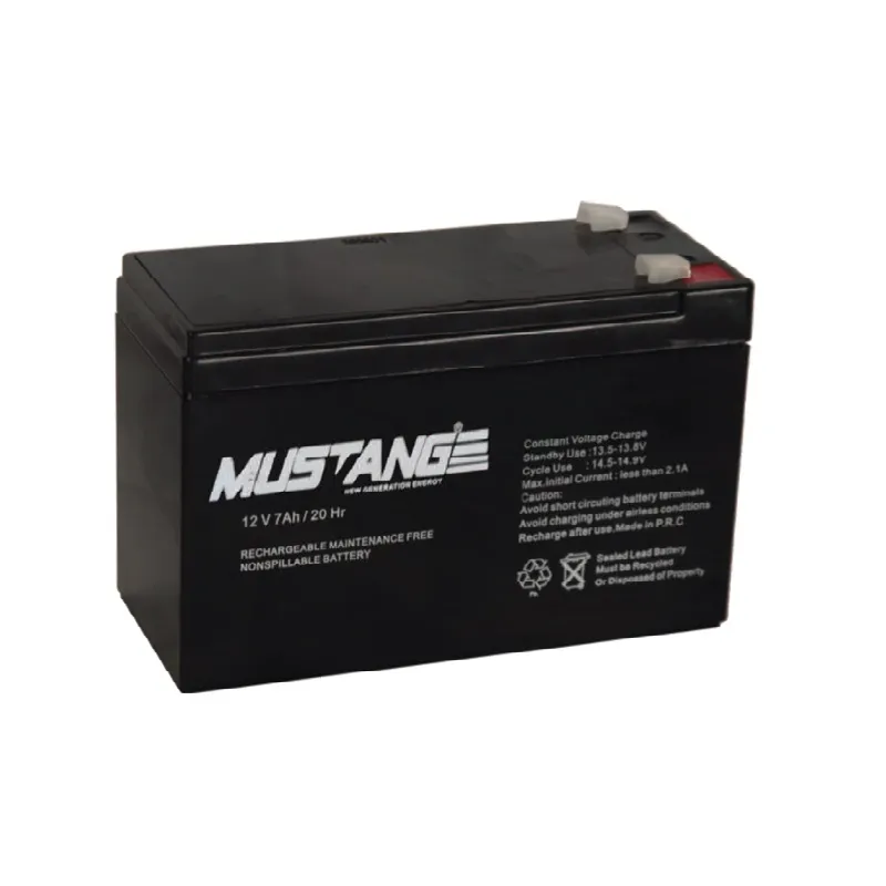 Energy Mustang 12V 7AH Bakımsız Kuru Tip Akü 5 Yıl Ömür