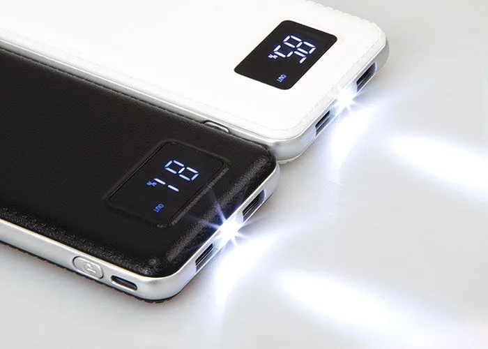 S-link IP-G18 12000mAh LCD Ekran Powerbank Siyah Taşınabilir Pil Şarj Cihazı