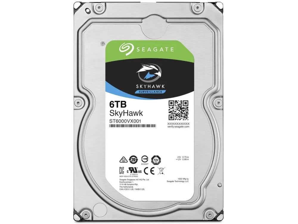 SEAGATE SKYHAWK 6TB SATA3 3.5 256MB ST6000VX001 7/24 Güvenlik Diski