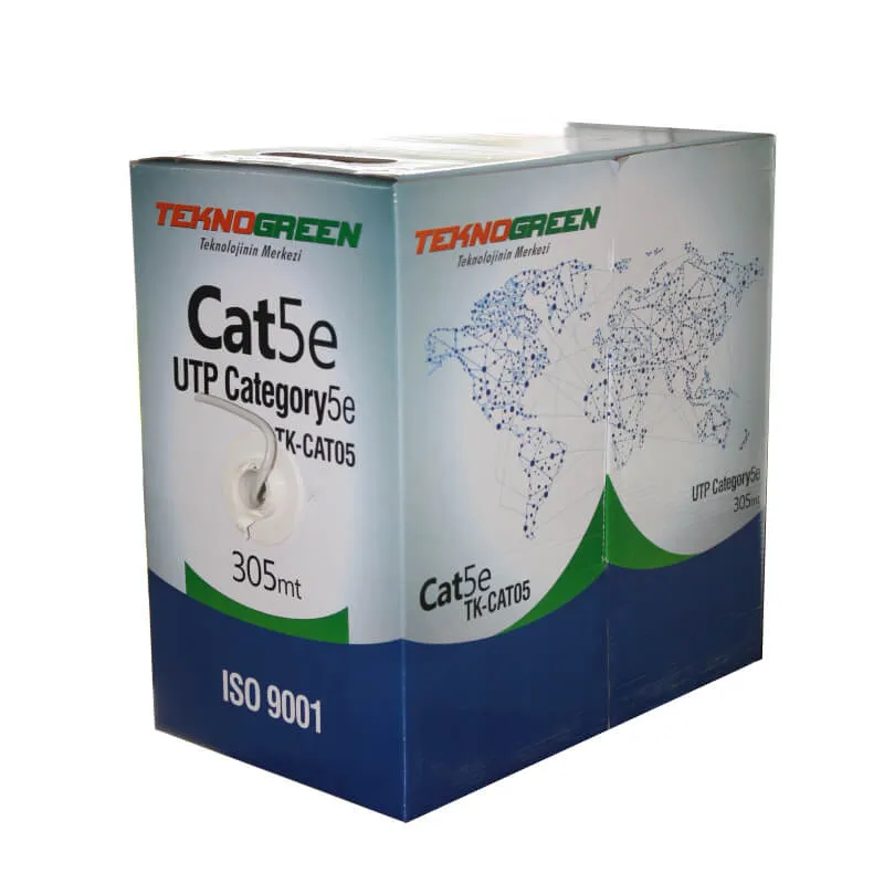TeknoGreen TK-CAT05 Cat5 Utp (305 Metre) 26 Awg 0.40mm CCA Network Kablosu