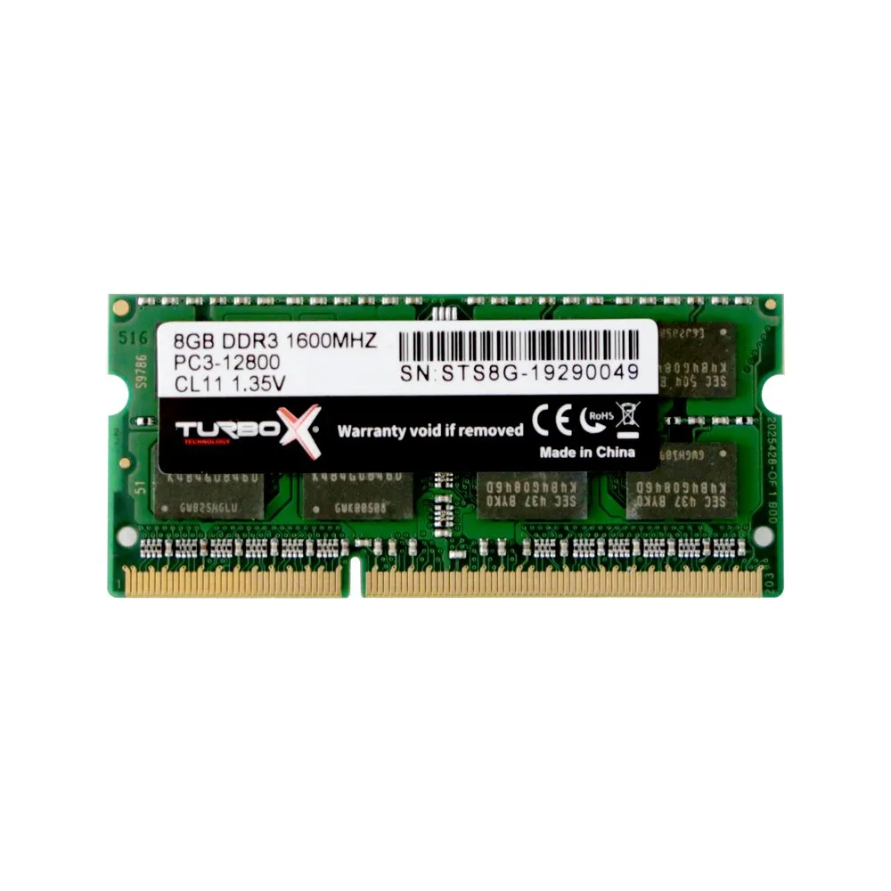 Turbox Evorion X 8GB DDR3 1600MHZ Hynix 16 Çip Notebook Ram 1,35V
