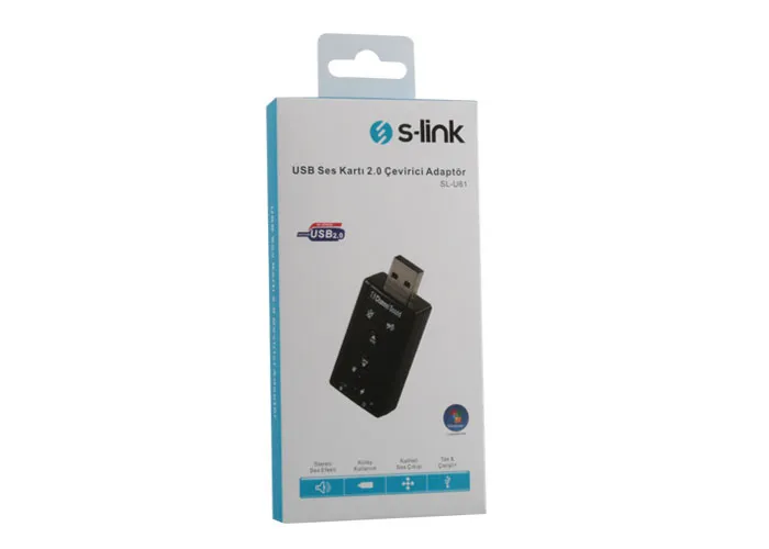 S-link SL-U61 Usb Ses Kartı 2.0 Çevirici Adaptör
