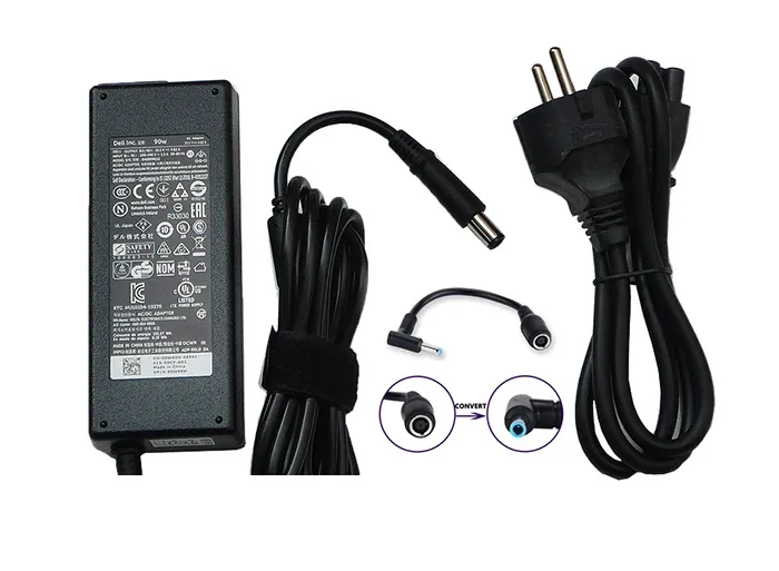 Dell 90 Watt, Dell PA3E, Dell DA90PM111, 19.5V 4.62A İğne Uç Orjinal Notebook Adaptör 7.4 X 5.0 + 4.5x3.3mm Çevirici