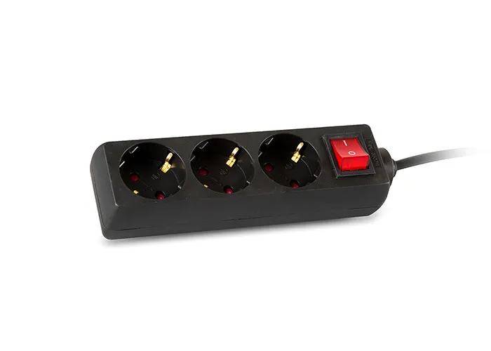 S-link SPG8-3-30 3m 3Lü Akım Koruma Kutu Siyah Priz
